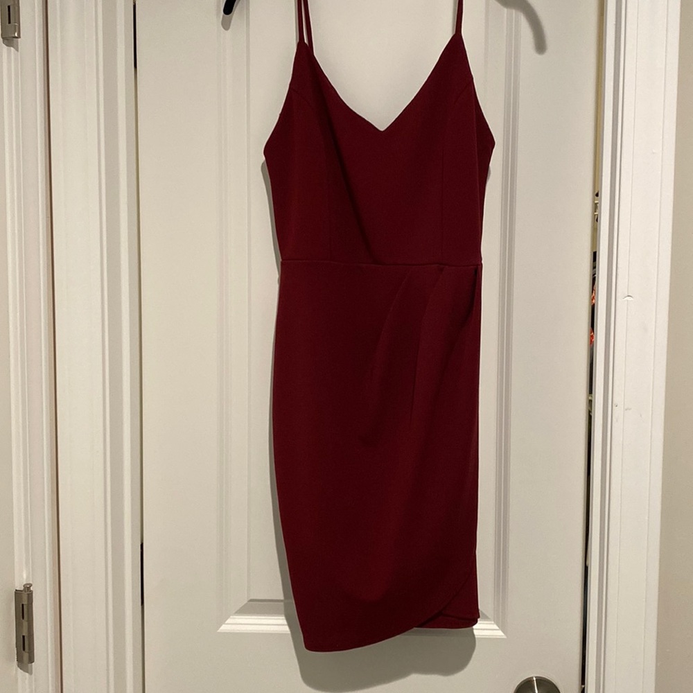 Lulus forever your girl wine red bodycon dress